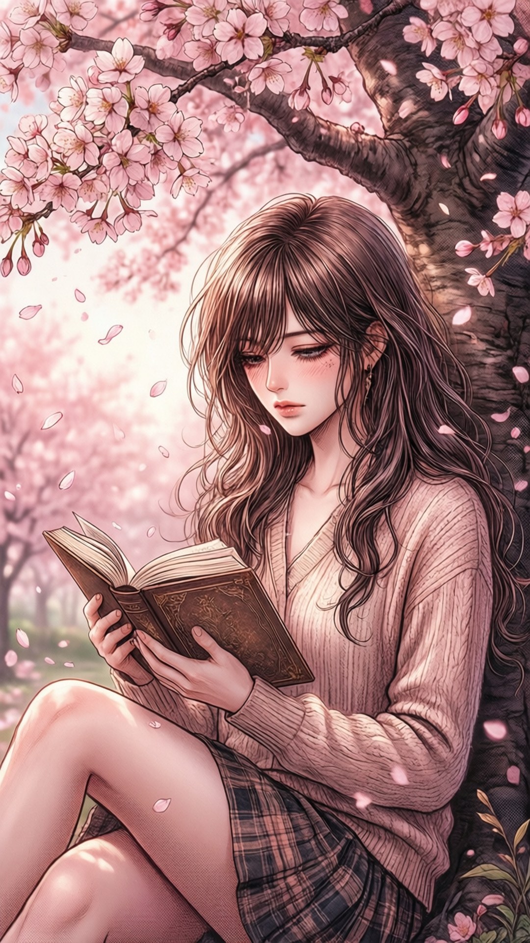 مانجا أزهار الكرز خلفية