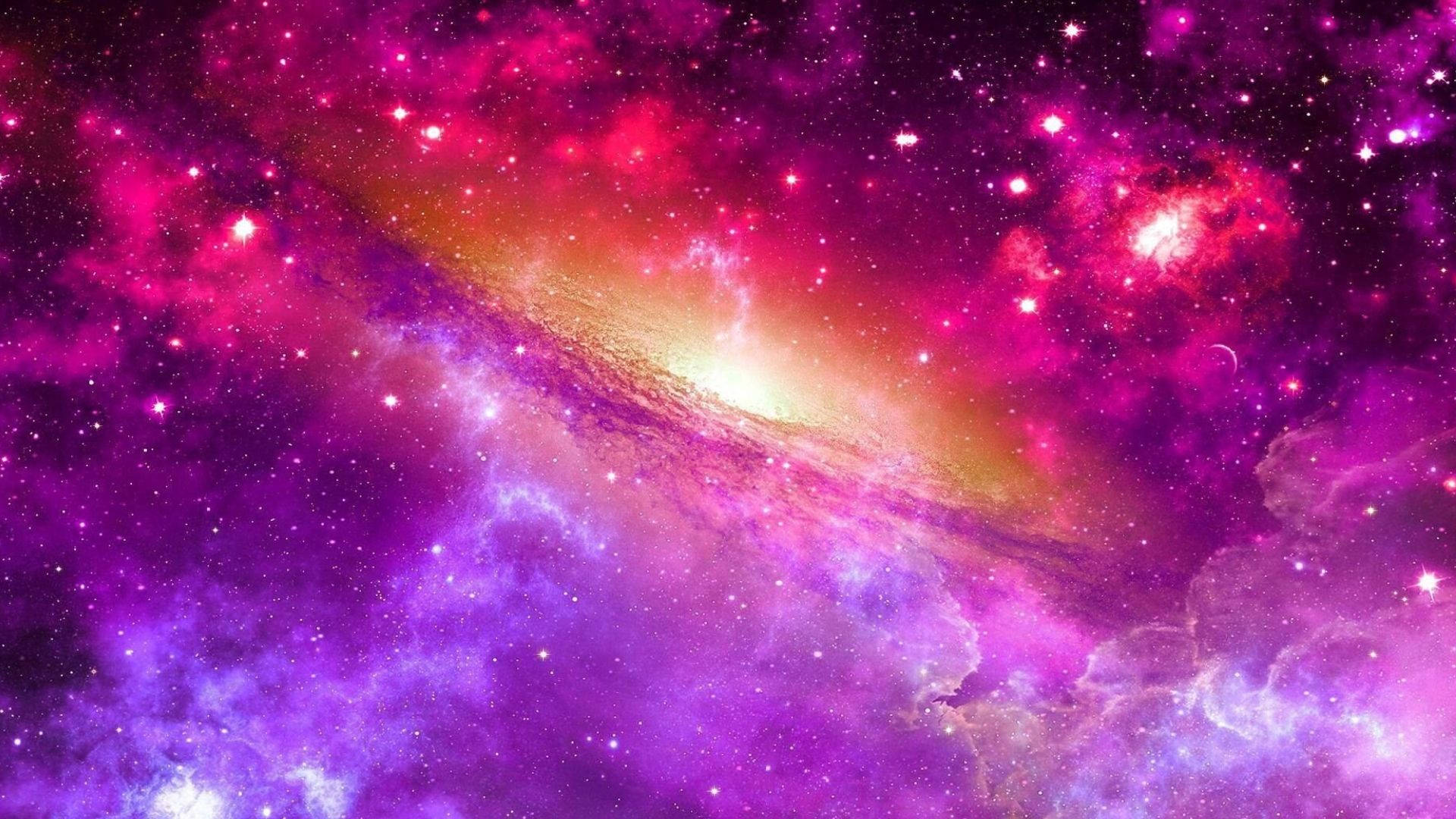 مجرة لطيفة مع ثقب أسود خلفية