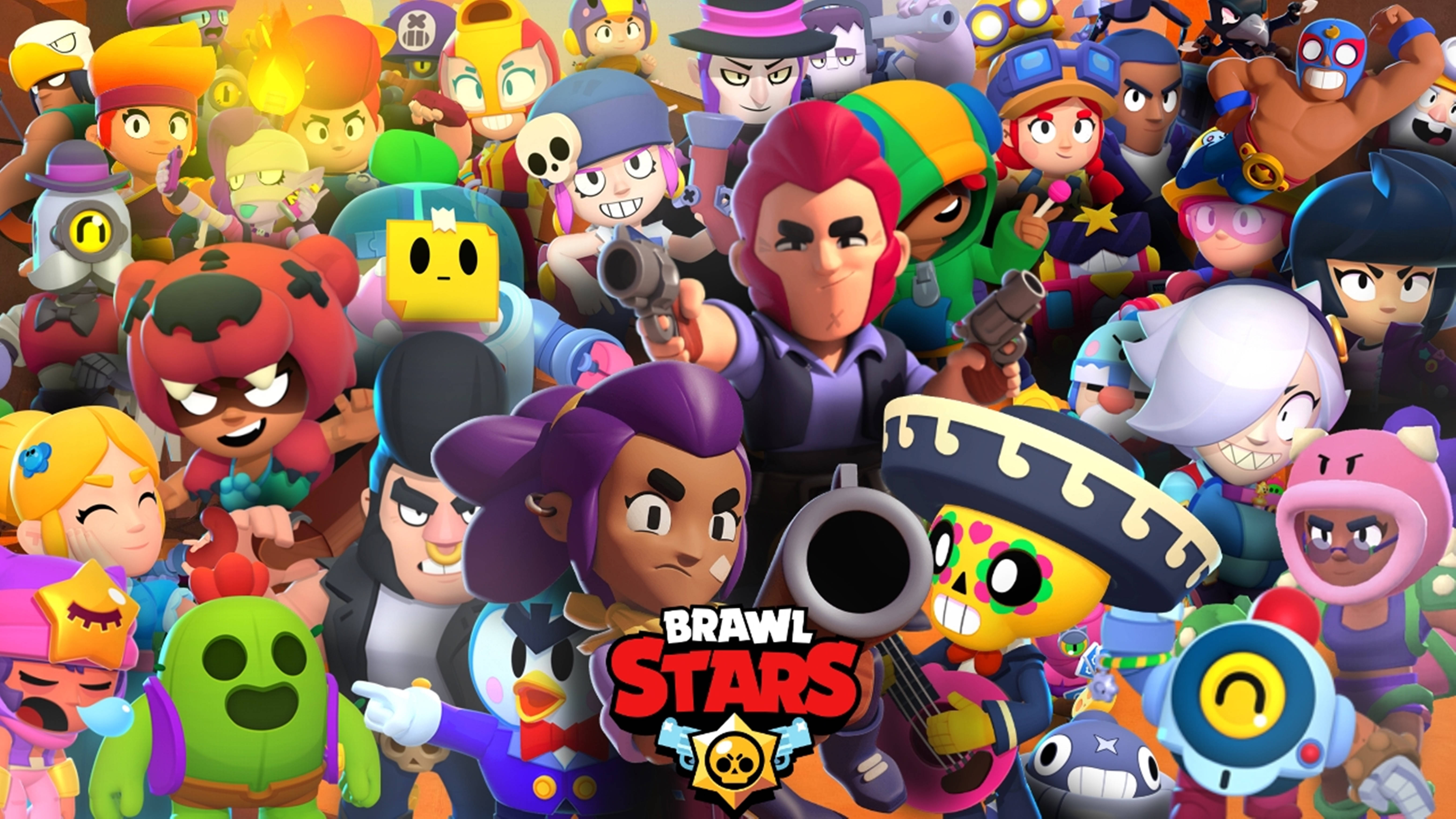مجموعة رائعة من شخصيات Brawl Stars 4K خلفية
