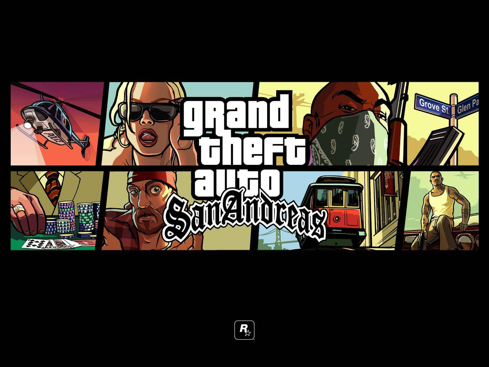 مجموعة شخصيات ديناميكية من GTA: سان أندرياس خلفية