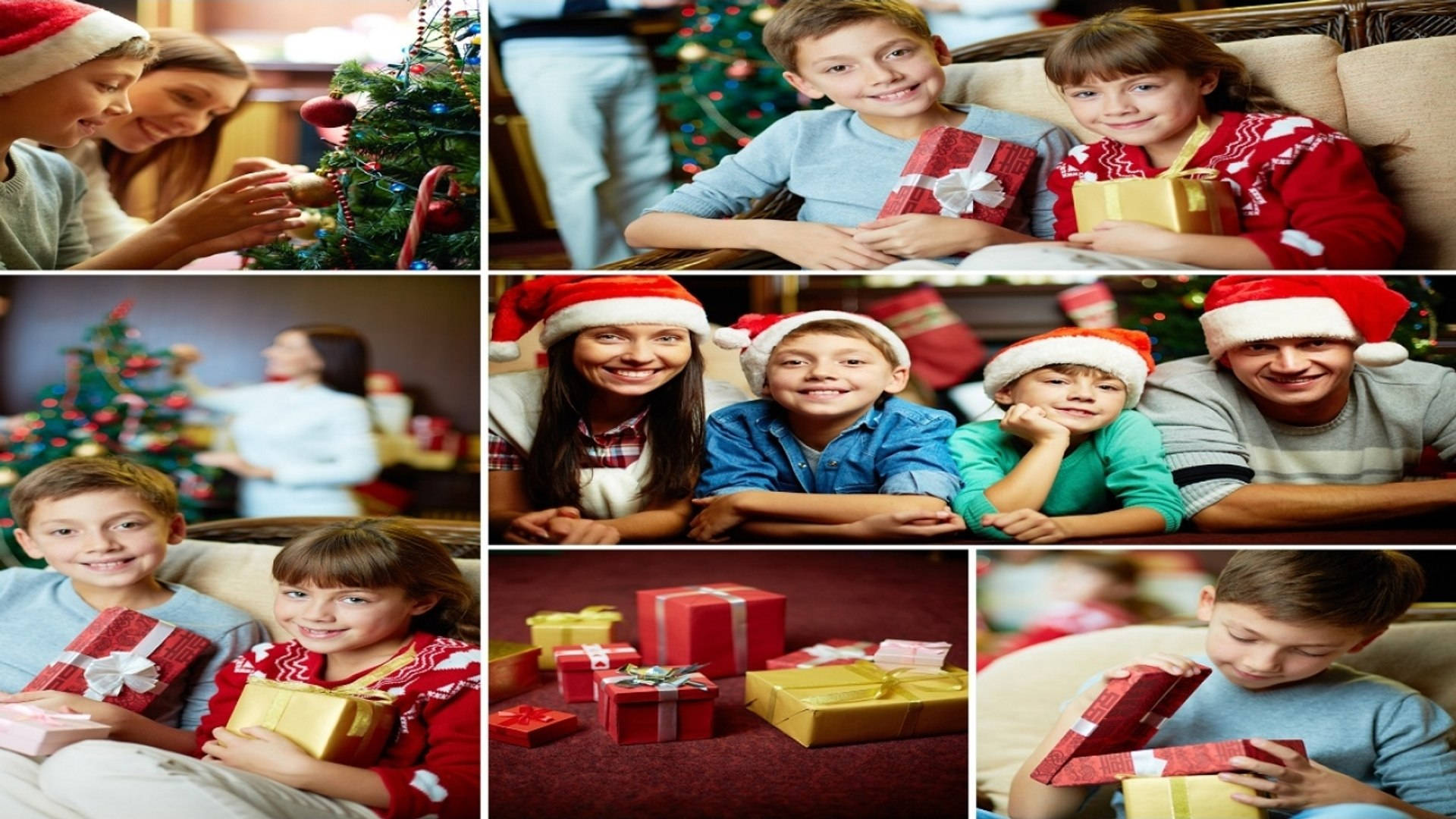 مجموعة عيد الميلاد العائلية خلفية