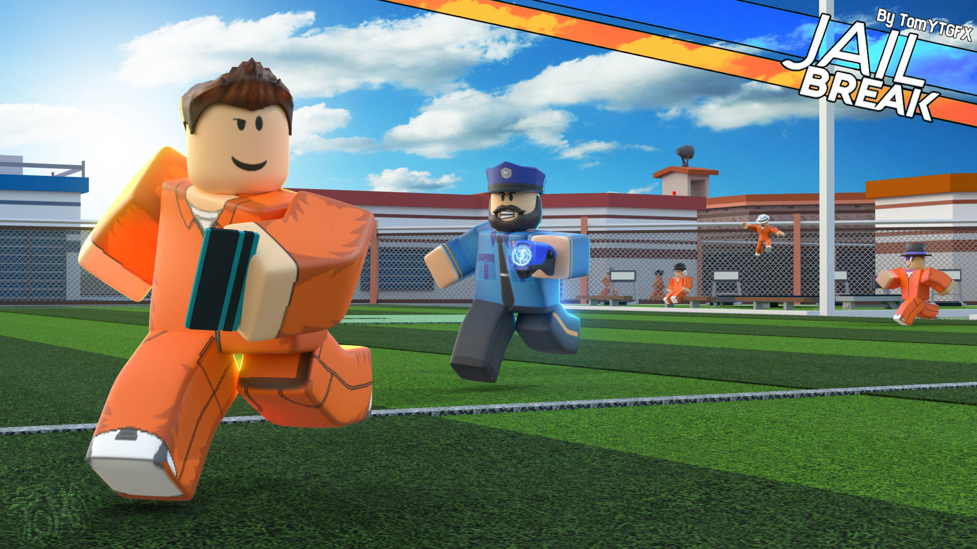 خلفية ملصق Roblox Jail Break