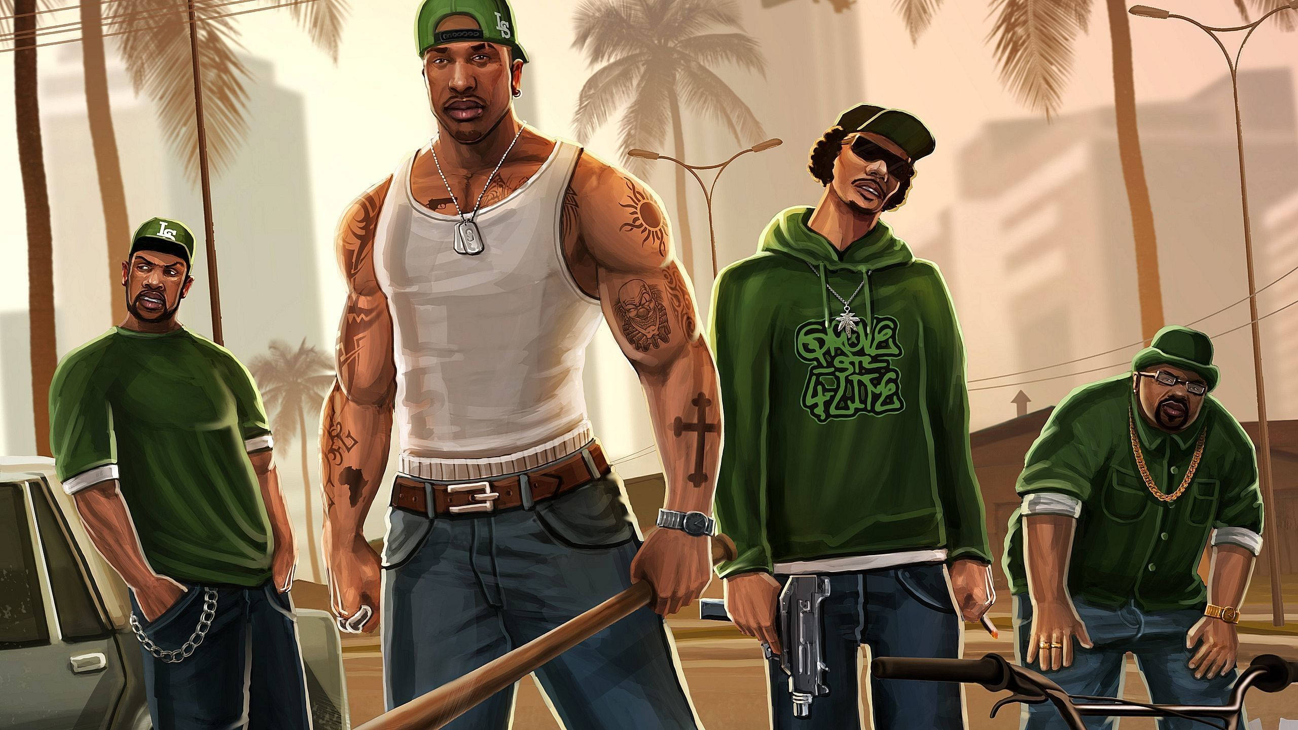 معركة عصابات GTA San Andreas خلفية