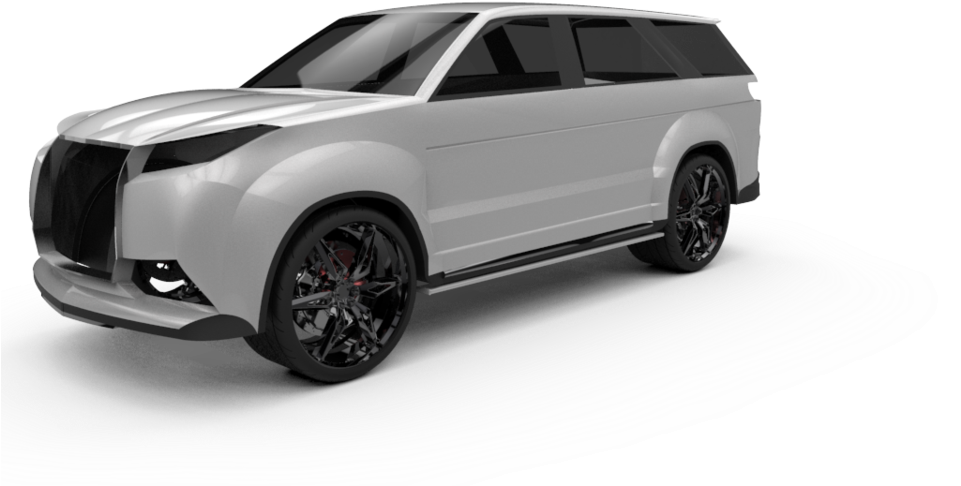 مفهوم مستقبلي لسيارة SUV بتقنية ثلاثية الأبعاد خلفية