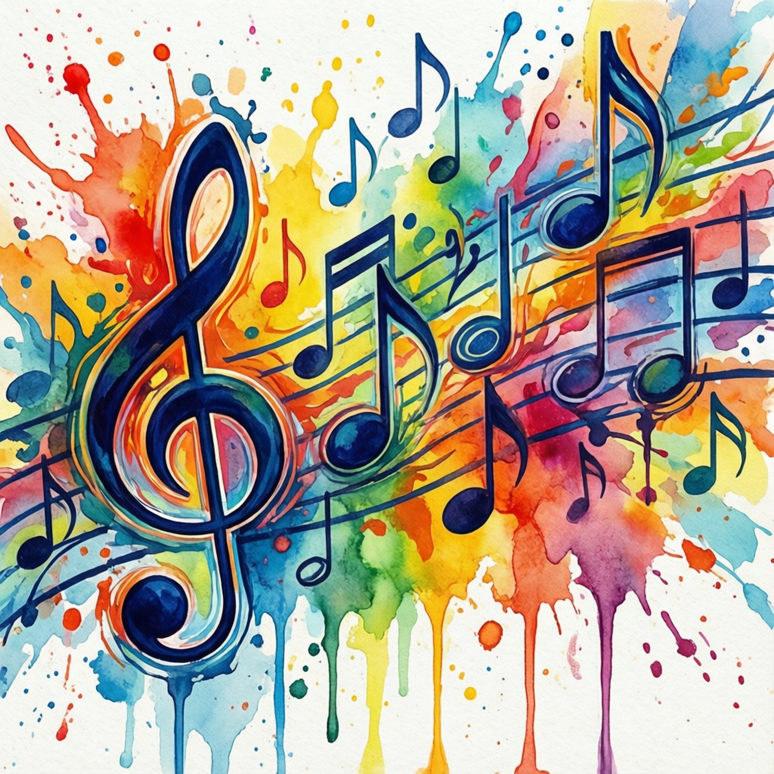 ملاحظات بالألوان المائية خلفية