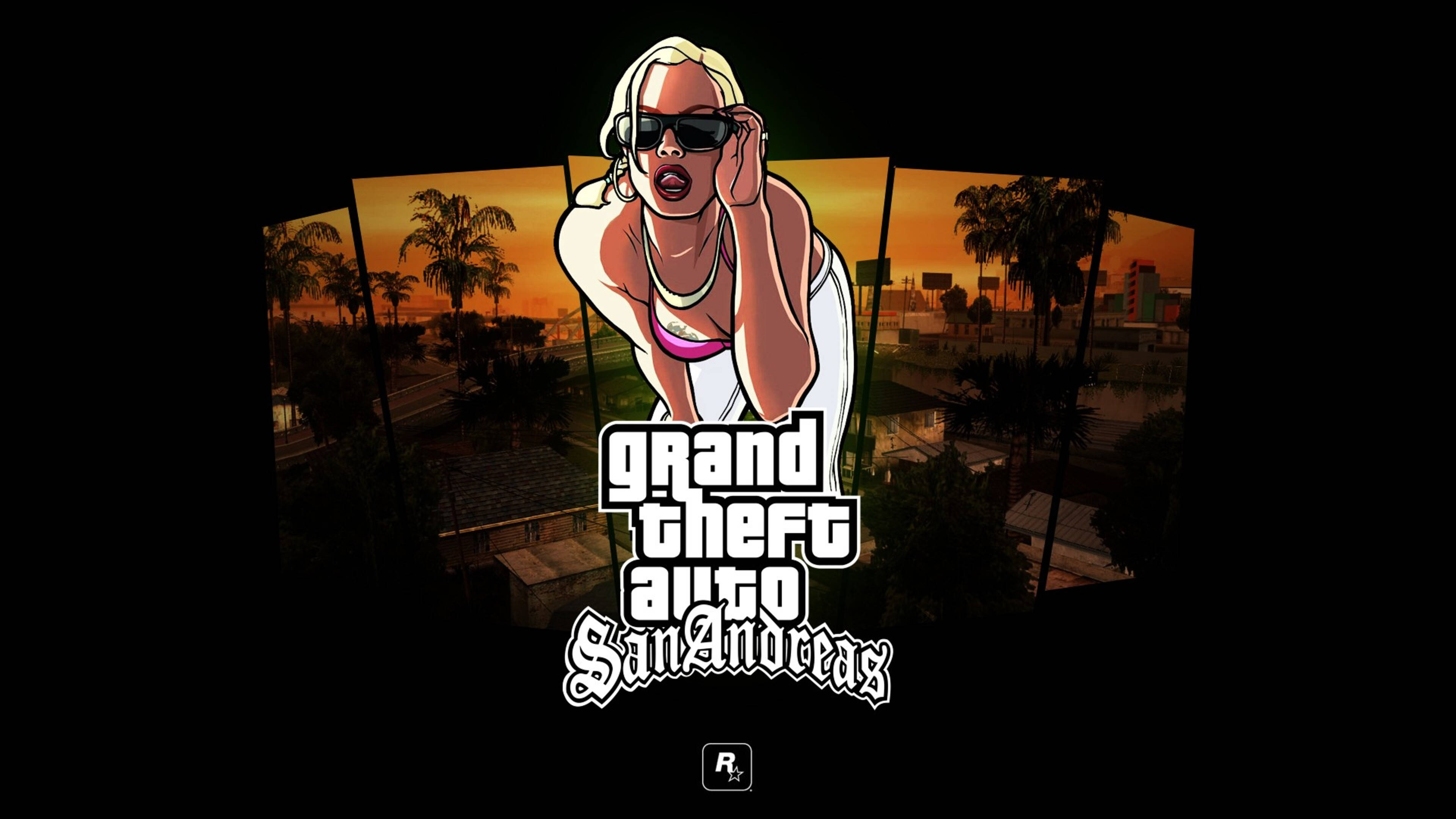 ملصق GTA SA امرأة بدقة 4K خلفية