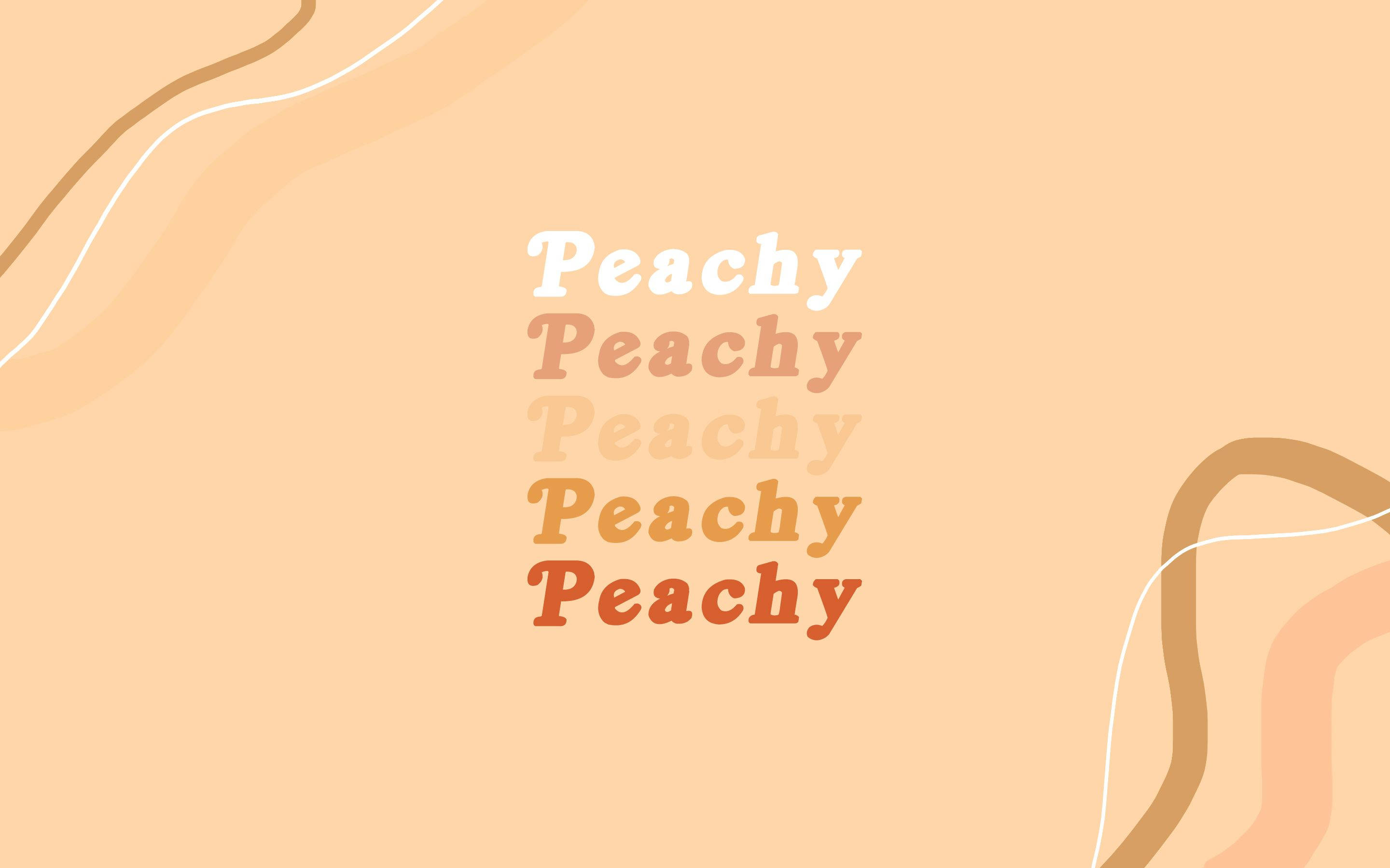 ملصق بيج جمالي بكلمة Peachy خلفية