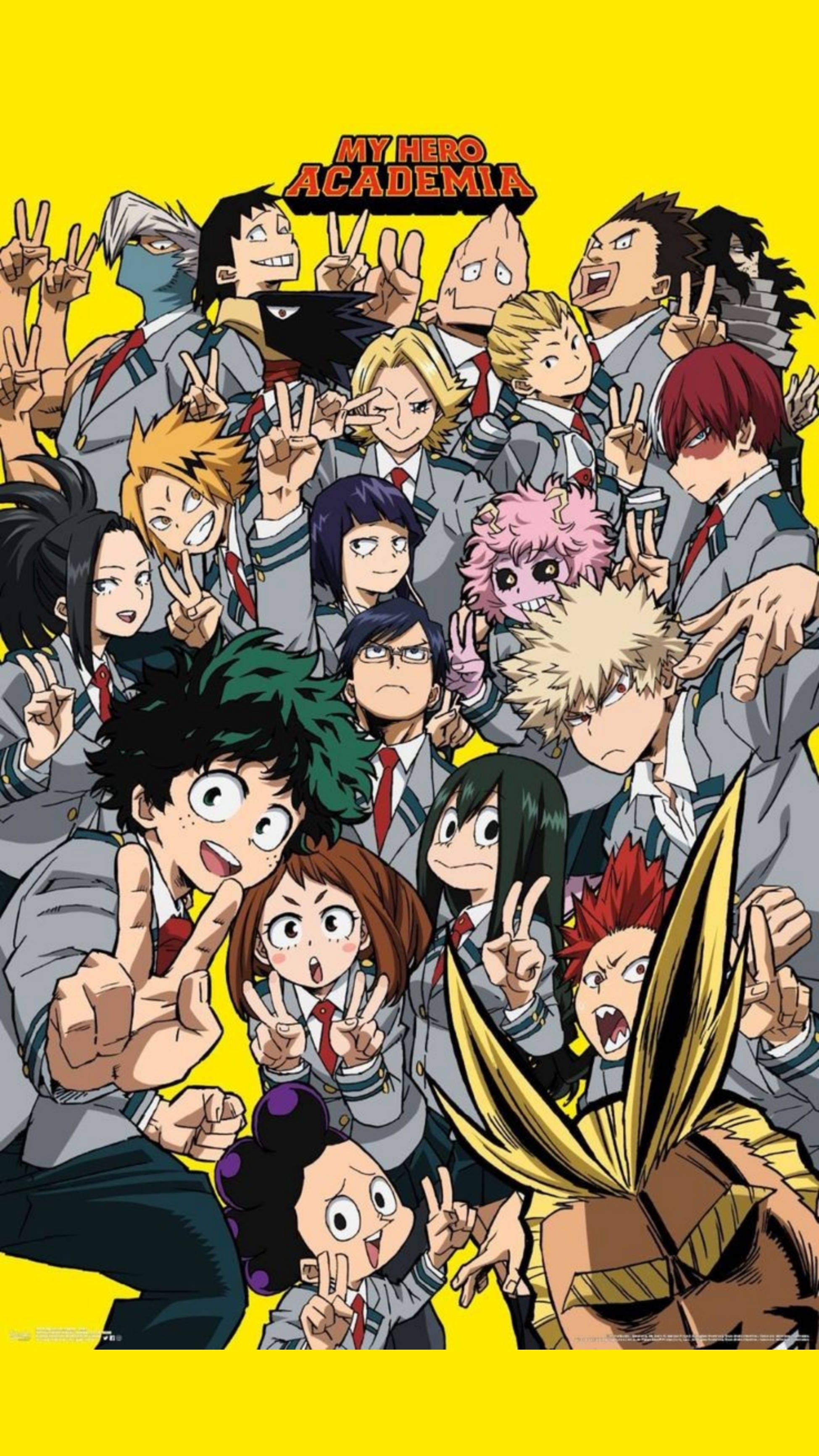 ملصق جماعي لـ My Hero Academia لهاتف iPhone خلفية