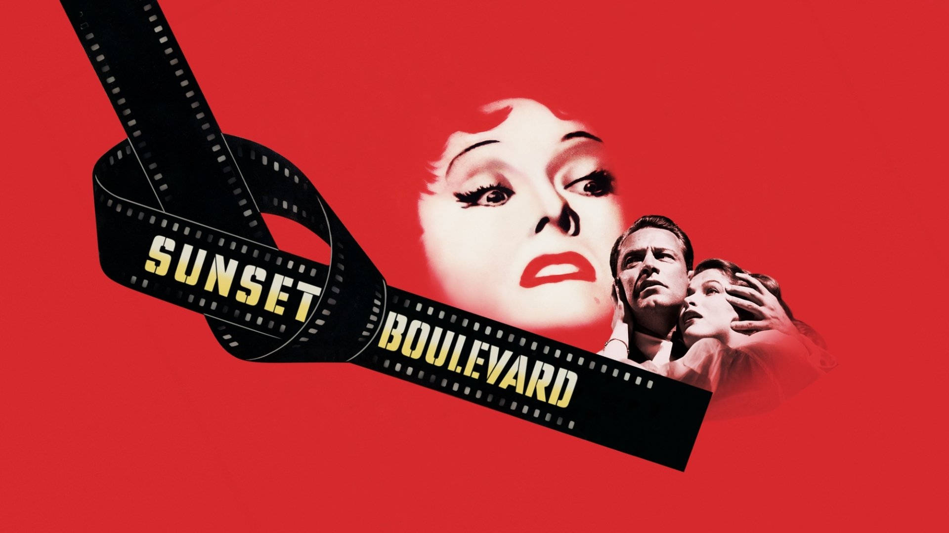 ملصق سينمائي قديم لفيلم Sunset Boulevard خلفية