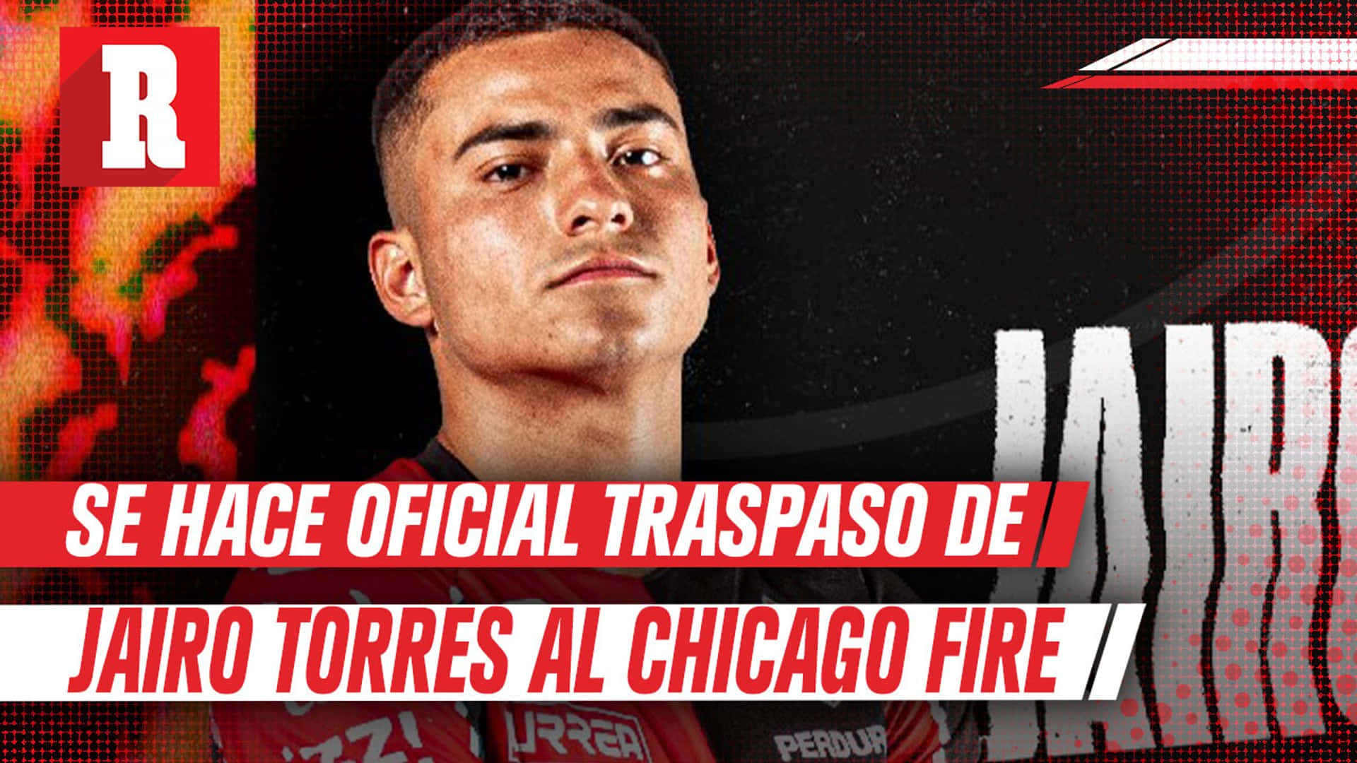 ملصق لاعب كرة القدم المكسيكي جايرو توريس شيكاغو فاير خلفية