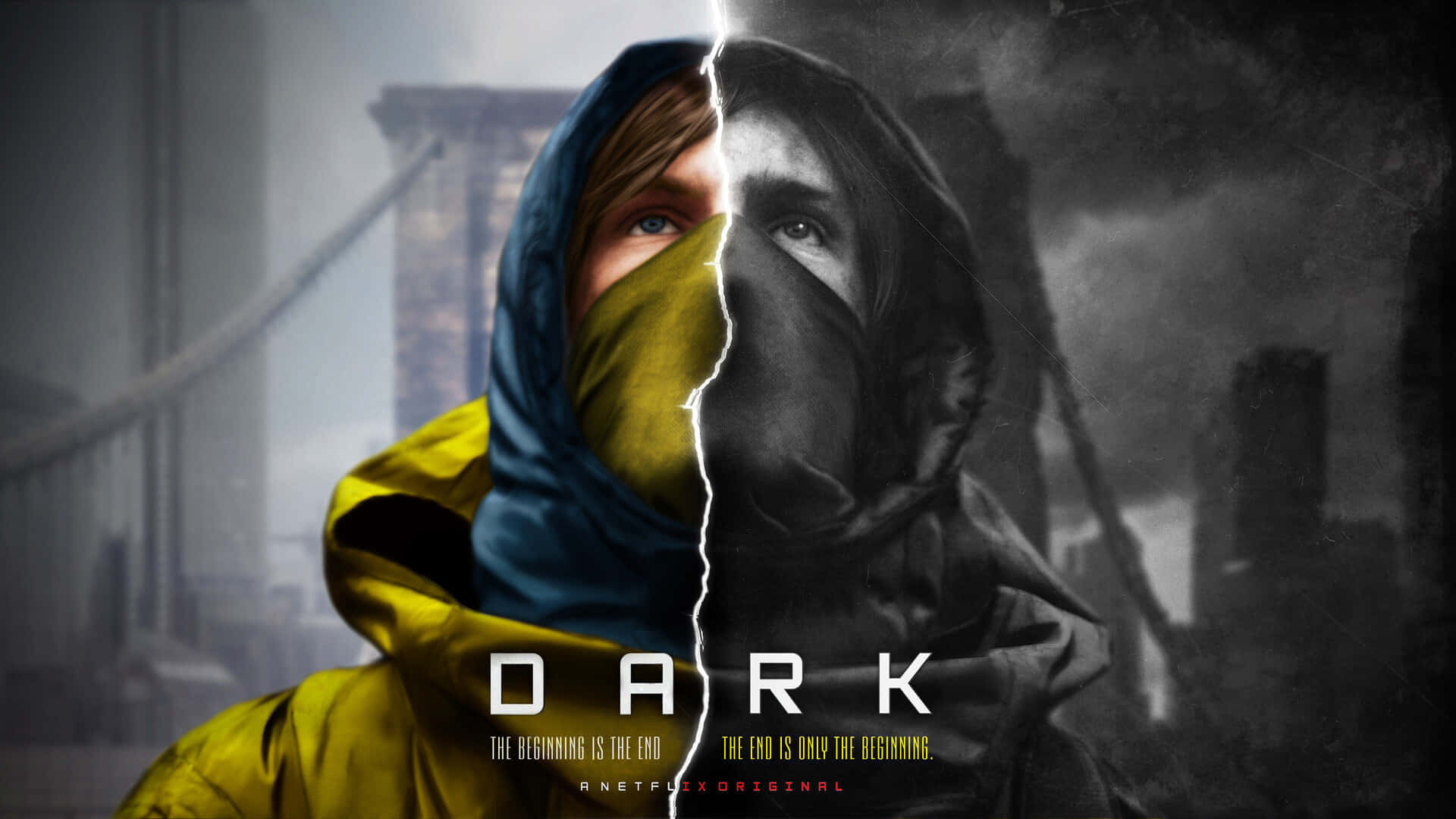 ملصق منقسم لمسلسل Dark الأصلي من Netflix خلفية