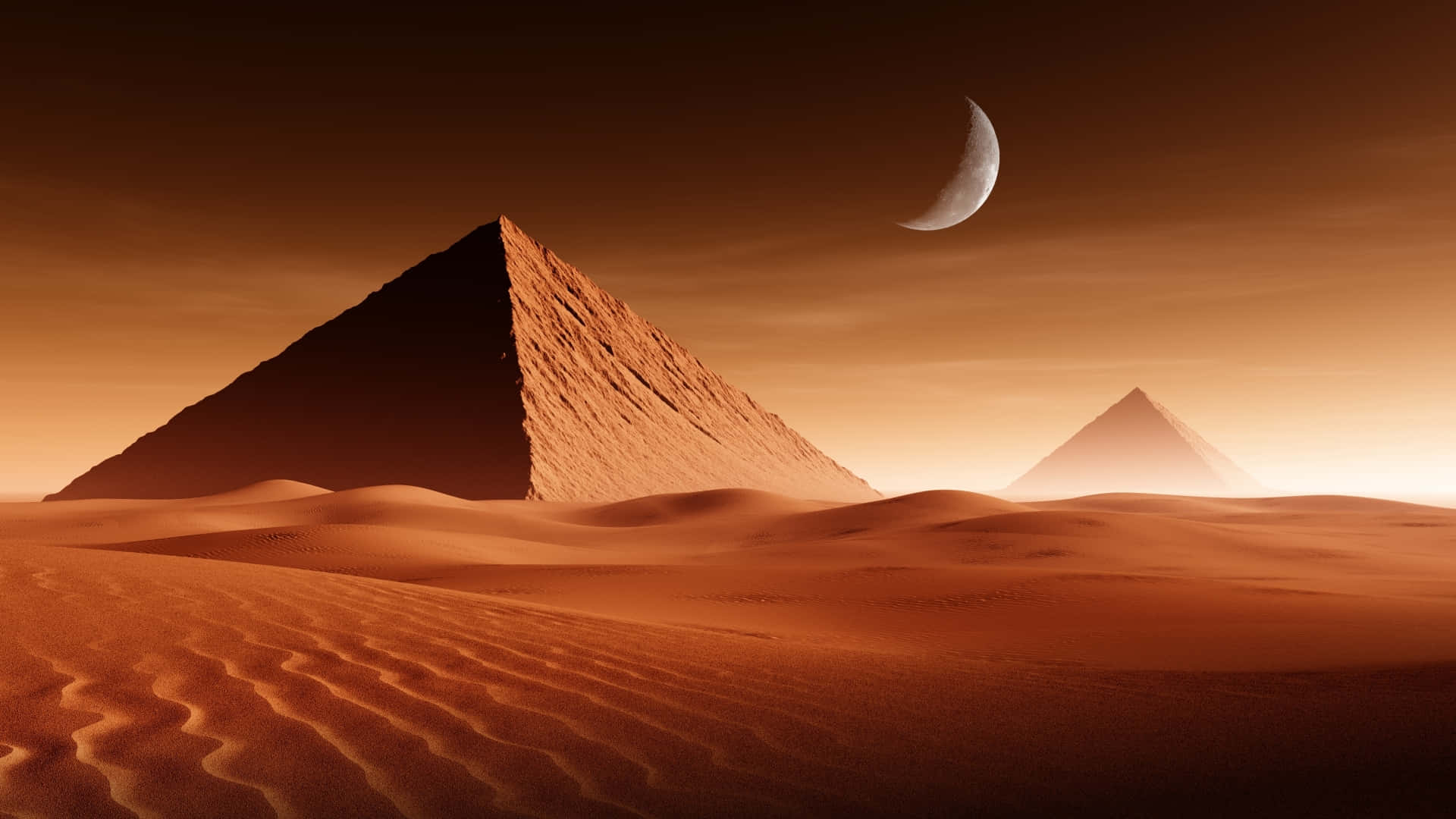 منظر مهيب لأهرامات الجيزة الكبرى في مصر خلفية