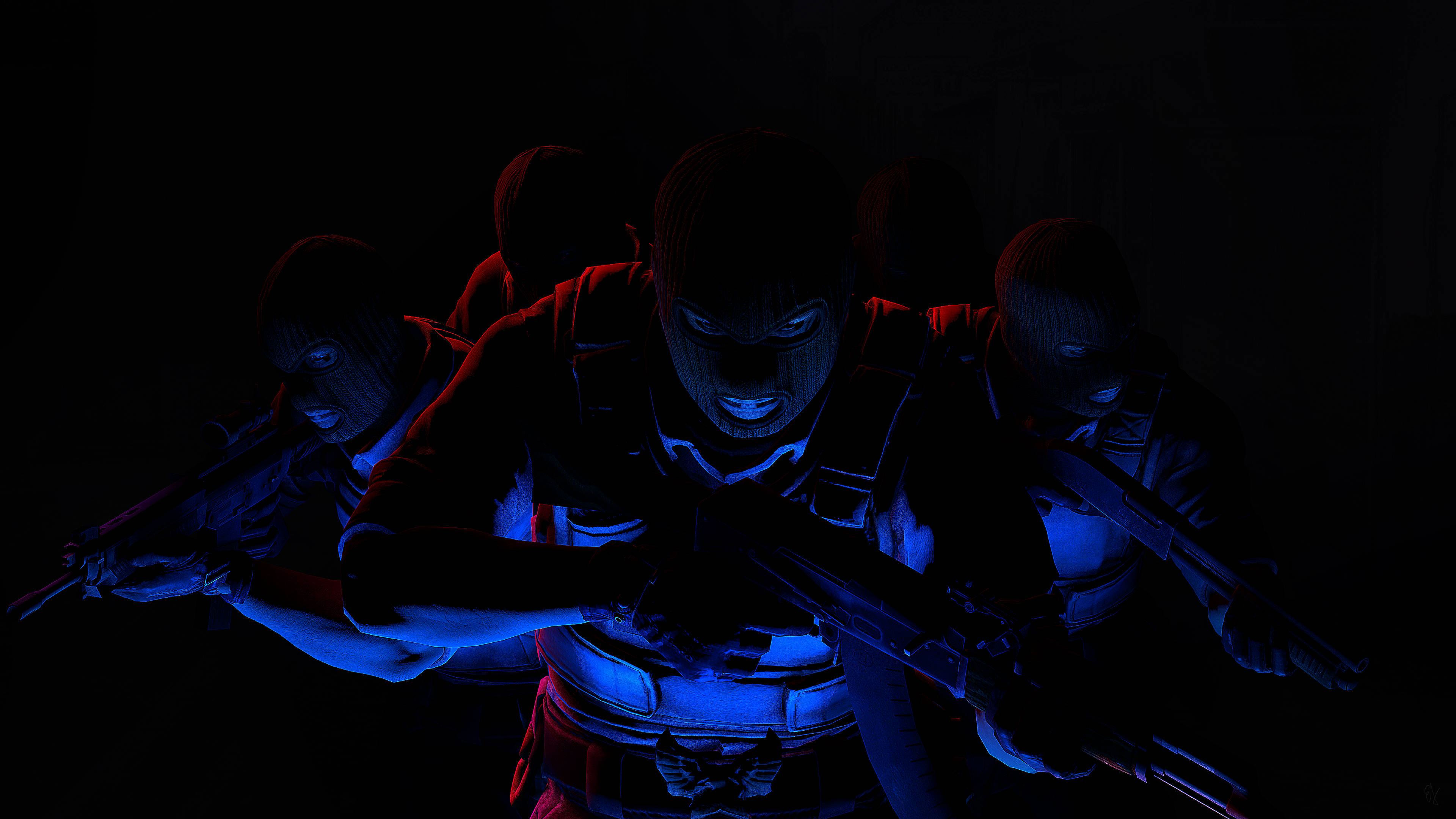 مواجهة مليئة بالإثارة بدقة 4K لمشهد نخبة فريق CS: GO خلفية