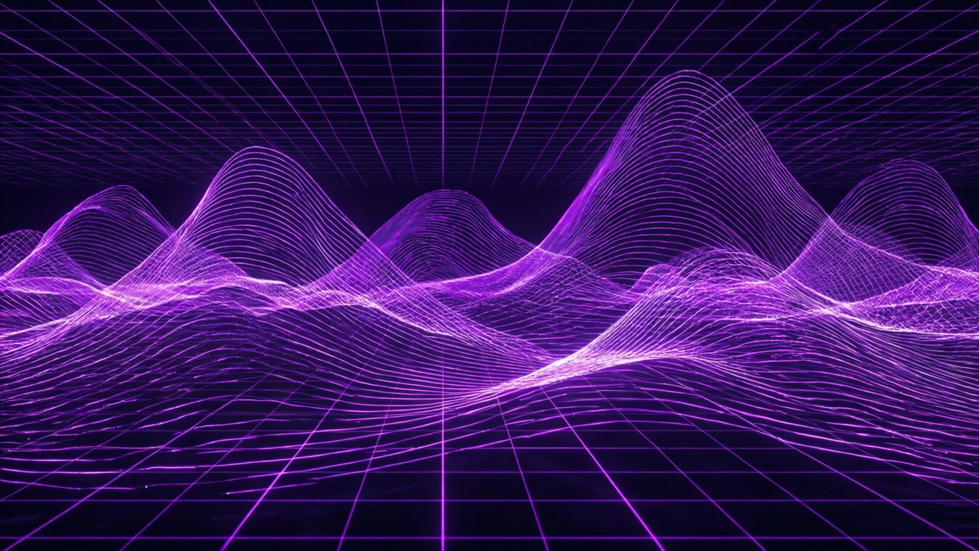 موجات نيون أرجوانية خلفية