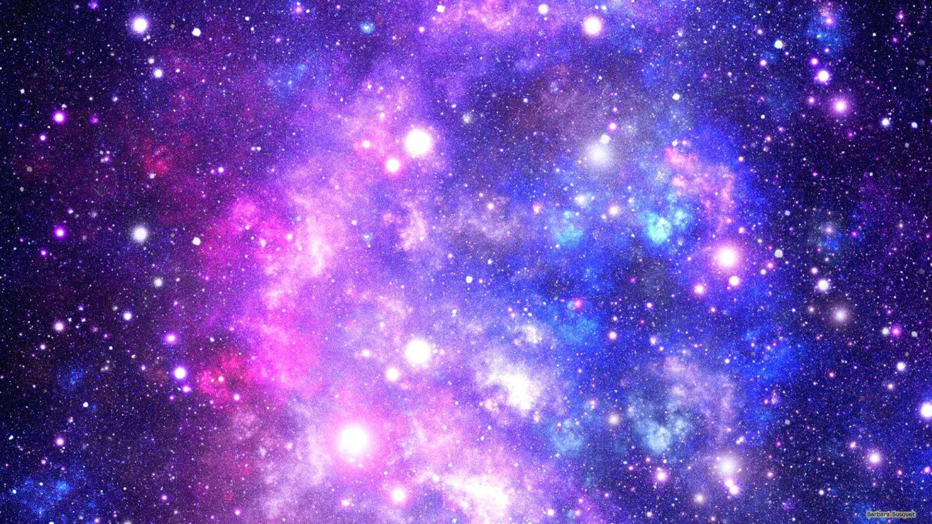 نجوم جذابة ومجرة لطيفة خلفية