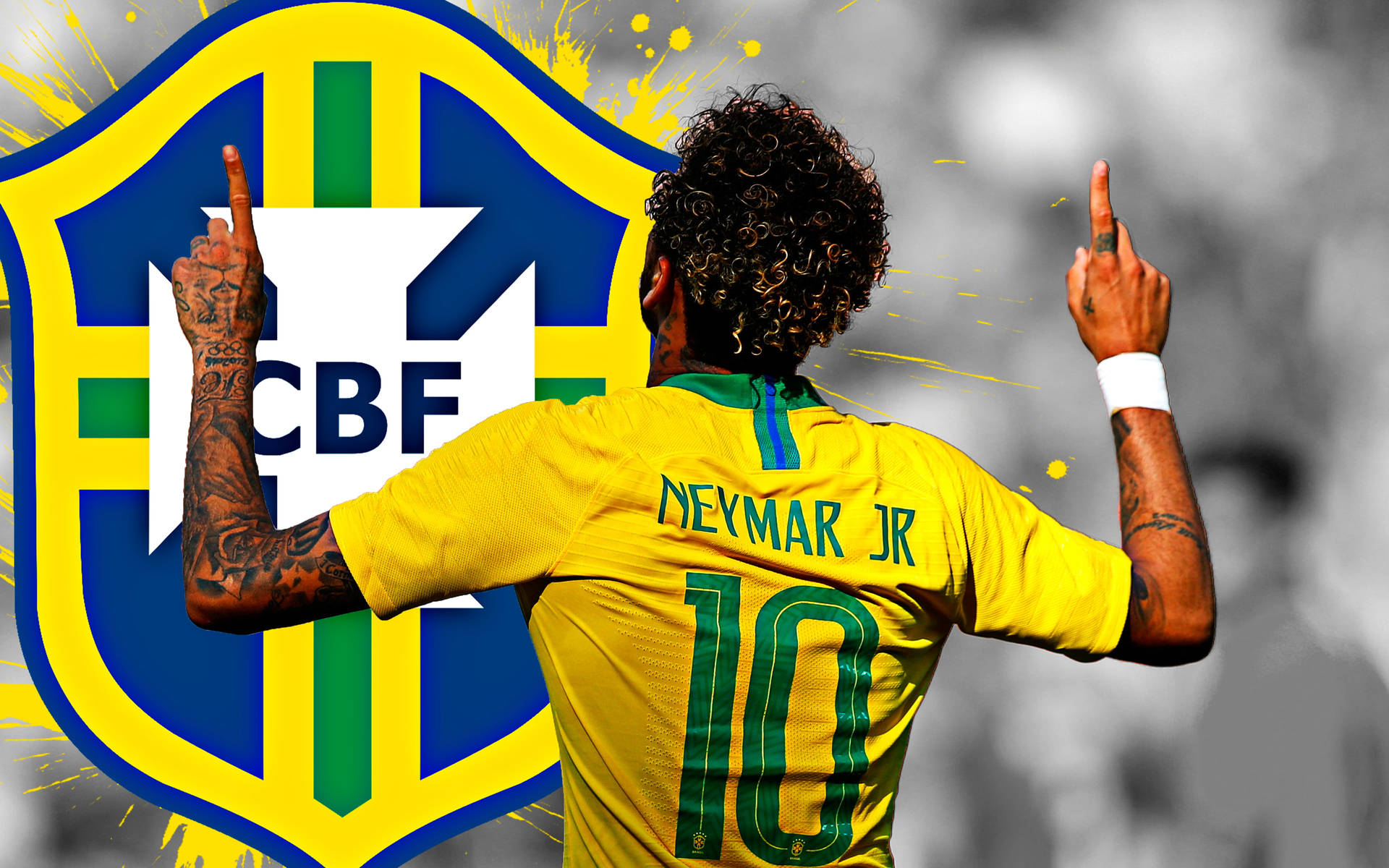 نيمار بدقة 4K مع شعار CBF الكبير خلفية