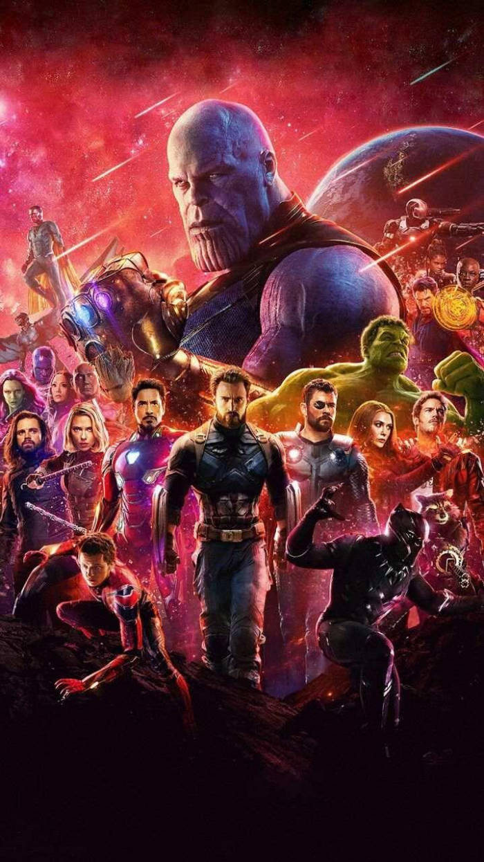 هاتف Avengers الأحمر الرائع خلفية