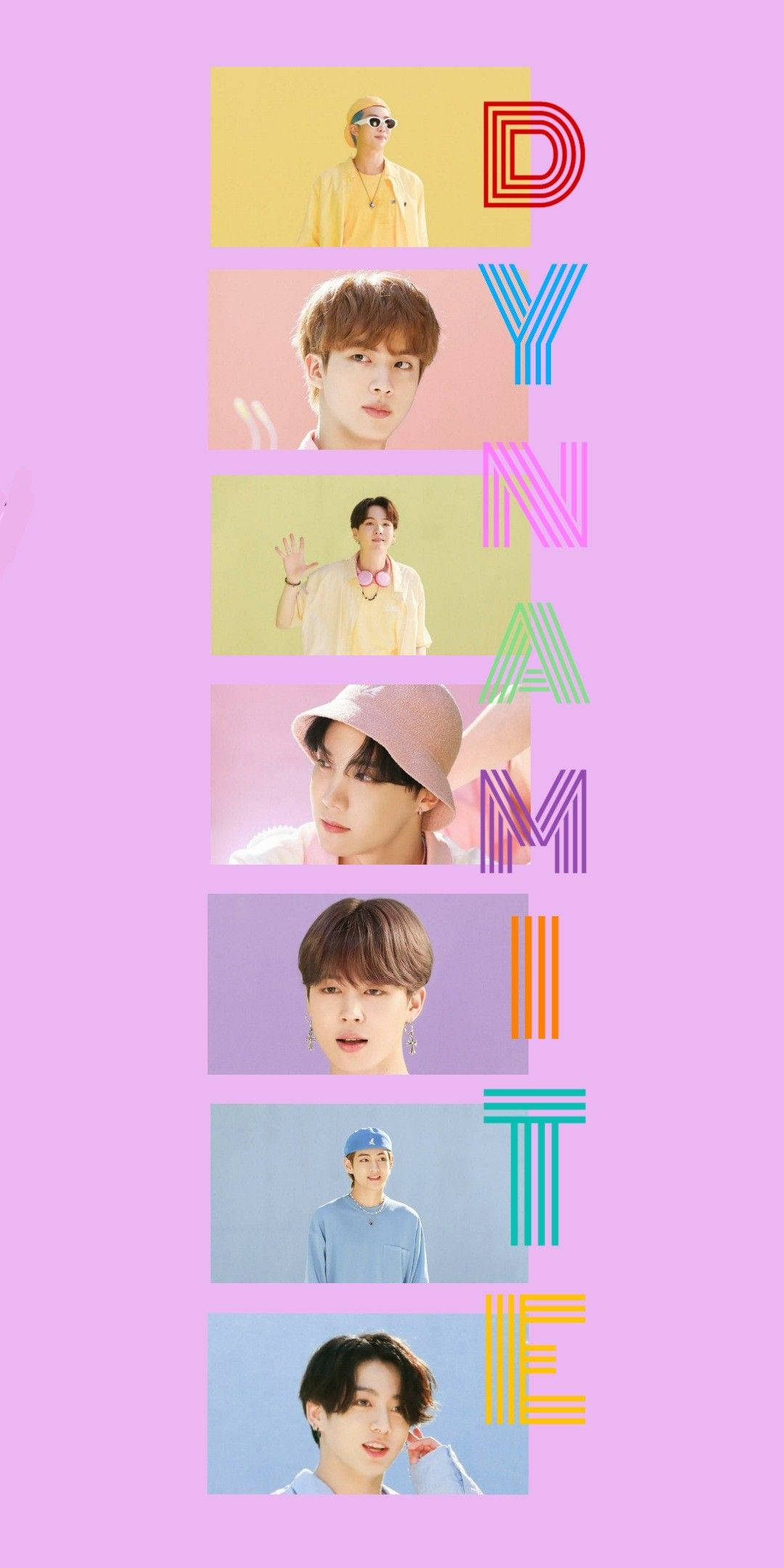 هاتف BTS Dynamite الجمالي باللون الأرجواني خلفية