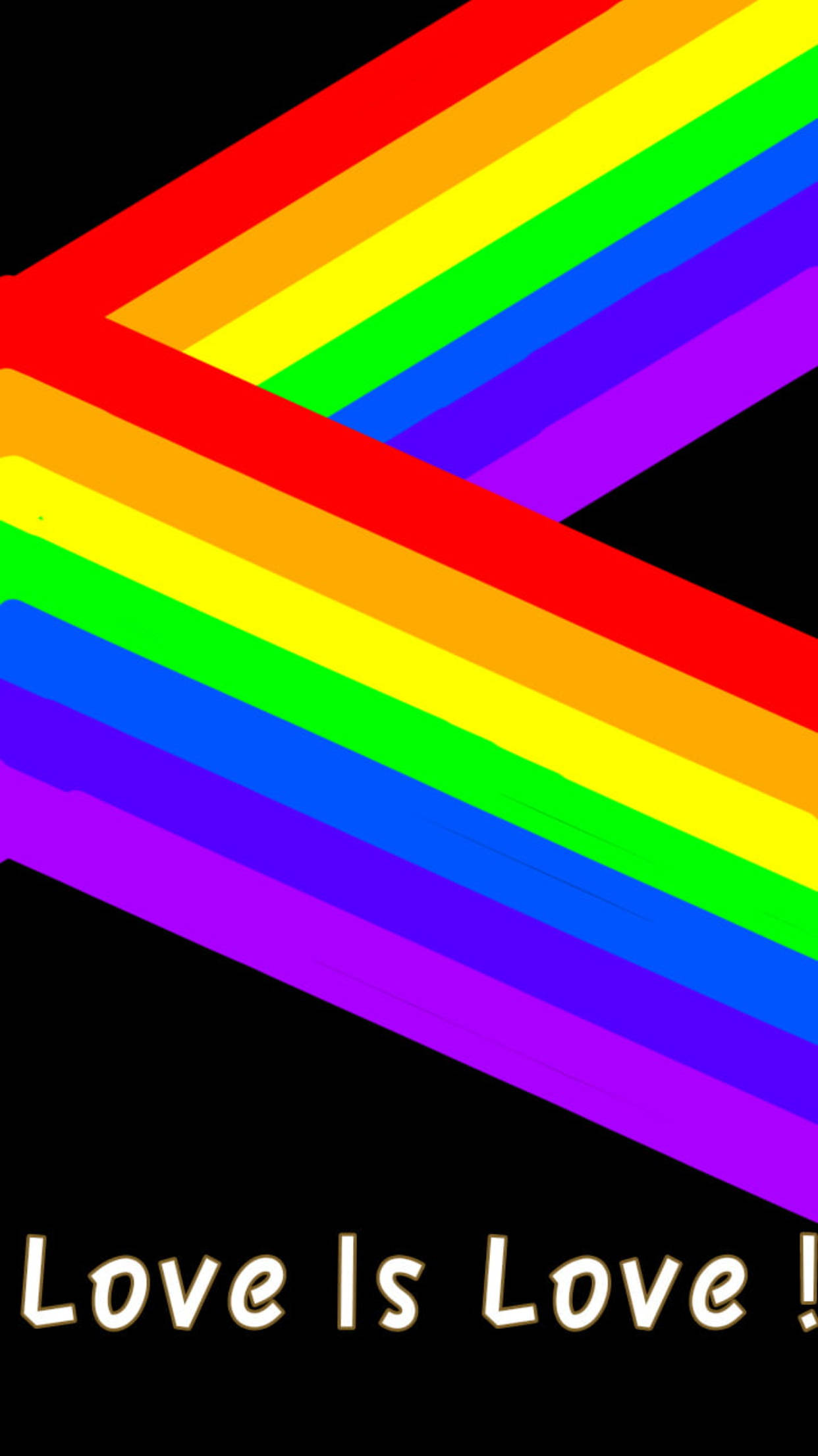 هاتف LGBT بقوس قزح متعرج خلفية
