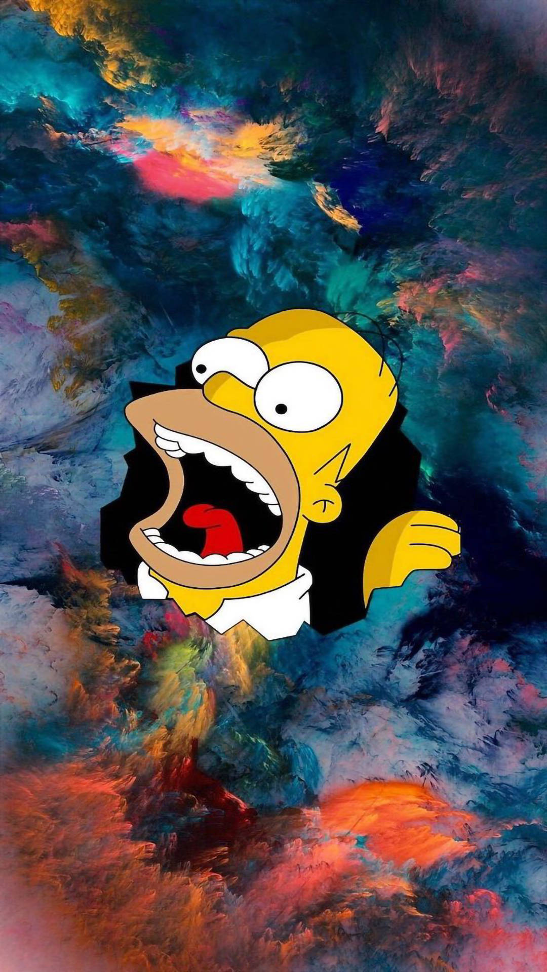 هومر المضحك الجمالي والثقب الأسود خلفية