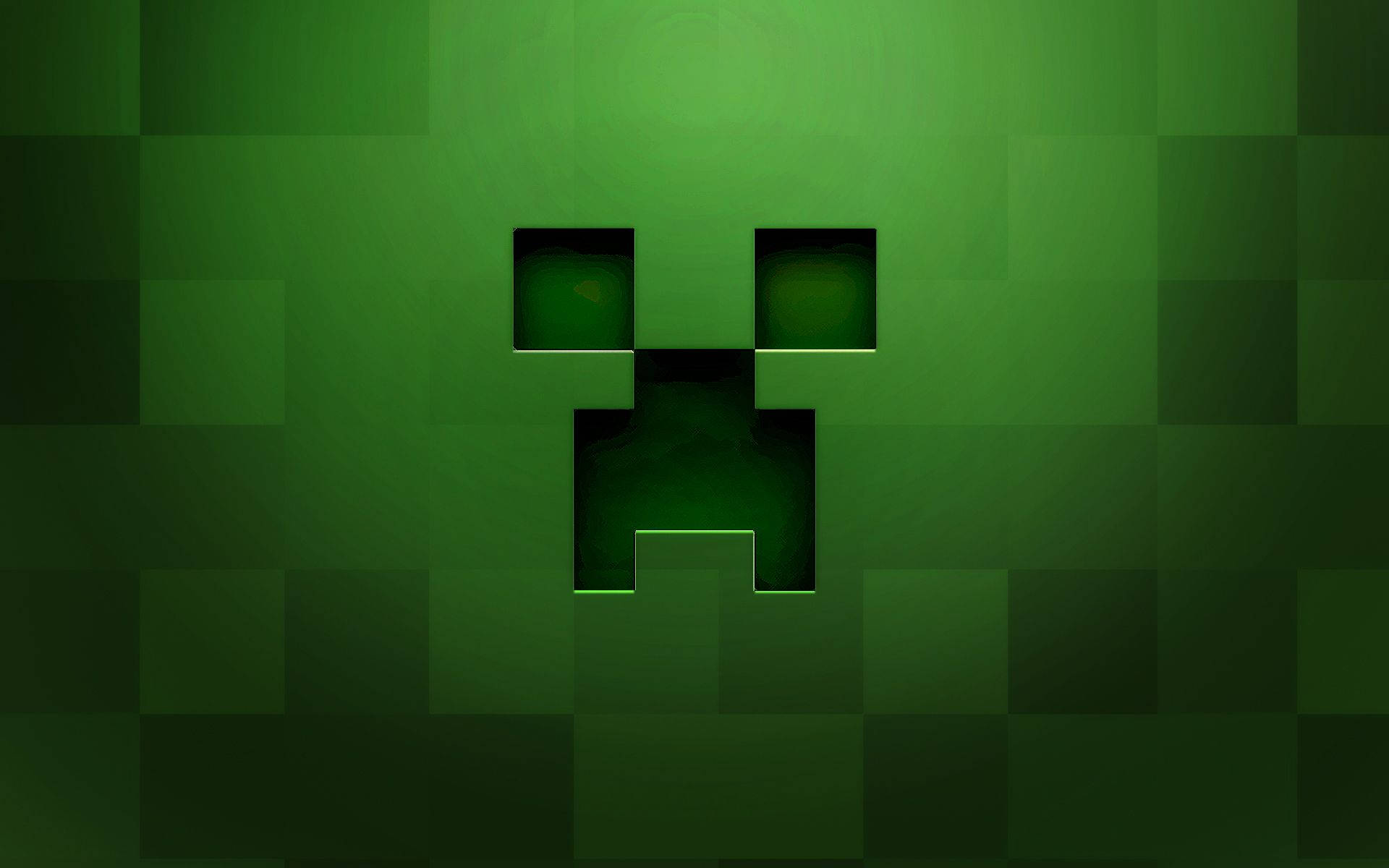 خلفية بيكسلي لوجه كريبر أخضر داكن من ماينكرافت