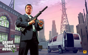 1080P GTA 5 مايكل دي سانتا — Gta خلفية