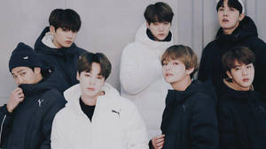 BTS لطيفون في سترات سميكة
