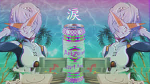 أنمي Vaporwave نيون جينيسيس إيفانجيليون — نيون خلفية