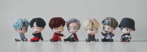 استمتع بأطرف وألطف مظهر لدمى Tiny Tan BTS! — لطيف bts خلفية