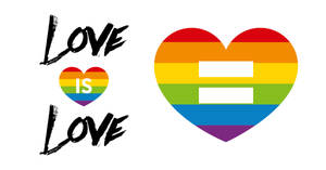 خلفية قلب الحب هو الحب LGBTQ المتساوي — حب جمالي متحرك خلفية