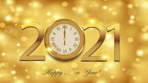 2021 سنة جديدة سعيدة — ذهبي جمالي خلفية