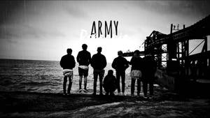 جمالية BTS بالأبيض والأسود — جمالي BTS خلفية