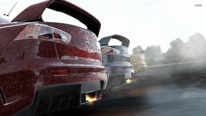 سيارة حمراء مقطوعة من منظور لعبة Project Cars — 赛车计划 خلفية