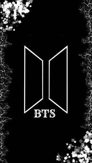 شعار BTS الأسود الجمالي — شعار bts متحرك خلفية