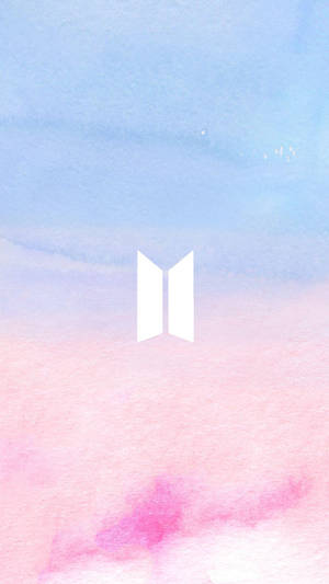 خلفية شعار BTS بألوان الباستيل