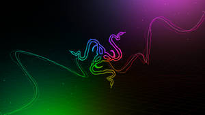 شعار Razer بألوان RGB 4K — قوس قزح جمالي خلفية