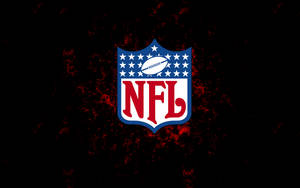 شعار كرة القدم NFL على خلفية سوداء — كرة القدم الأمريكية خلفية