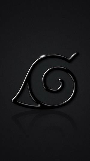 خلفية شعار ناروتو أسود لامع — ناروتو جمالي خلفية