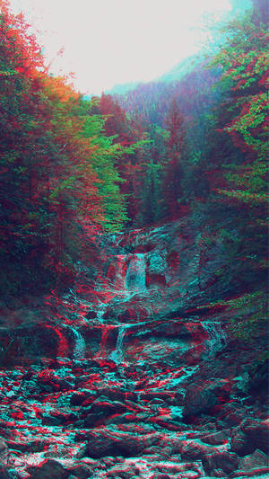 شلال جمالي مهلوس — شلال خلفية