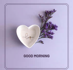 صباح الخير حب طبق قلب وخزامى
