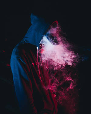 صبي نيون ودخان — نيون خلفية