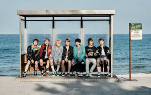 خلفية صورة جماعية لفرقة BTS YNWA — صورة جماعية لفرقة bts متحركة خلفية