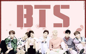 خلفية صورة جماعية لفرقة BTS باللون الوردي — صورة جماعية لفرقة bts متحركة خلفية