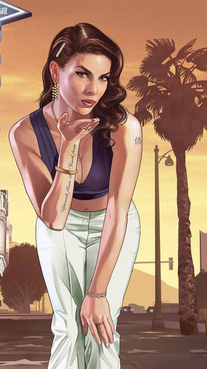 فتاة سمراء GTA iPhone — Gta خلفية