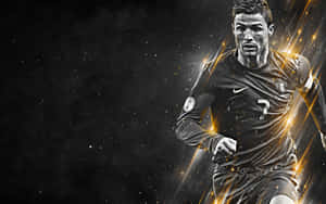 كريستيانو رonaldo يتألق بوضعية مميزة على أرض الملعب — كريستيانو رونالدو خلفية