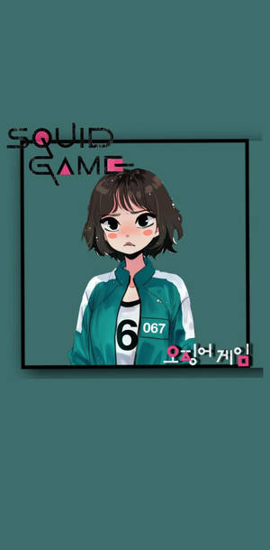خلفية فنية لطيفة للاعب 067 من Squid Game — لعبة الحبار 067 خلفية