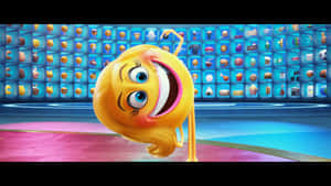 مشاعر السعادة تغمر Smiler في فيلم The Emoji Movie — مضحك أنمي خلفية