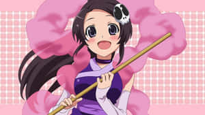 مشبك شعر الجمجمة من The World God Only Knows — وردي أنمي جمالي خلفية