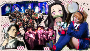 نجوم الكيبوب الموهوبون على المسرح — Kpop GIF خلفية