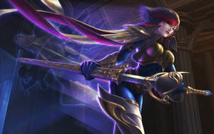 هاتف ألعاب بدقة 4K مع فيورا من LOL — أرجواني جمالي خلفية